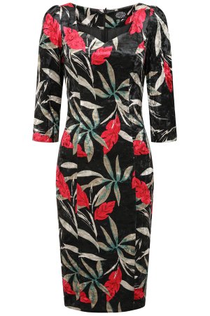 Ada Velvet Floral Wiggle Dress
